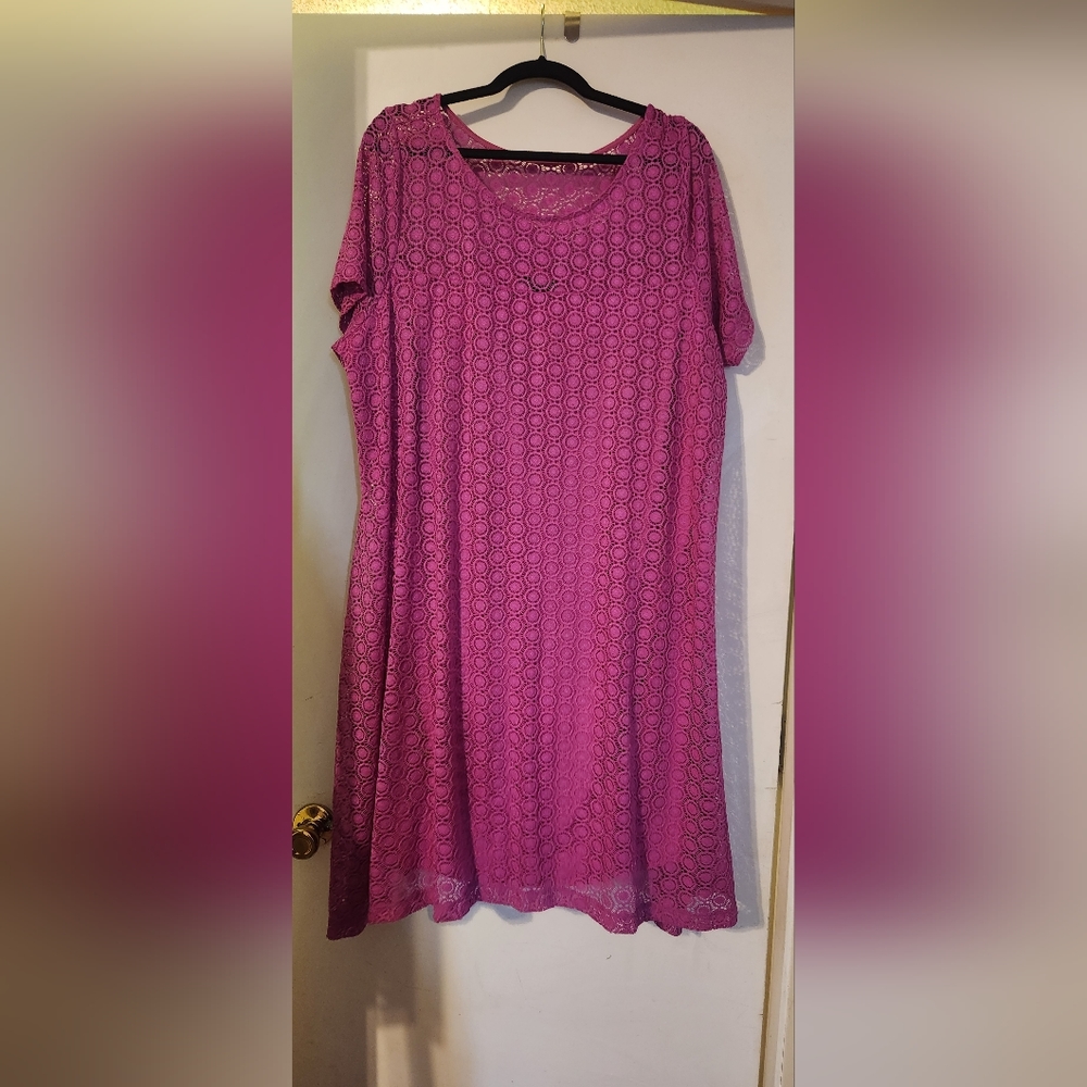 Pink Lacy Dress Size 22/24